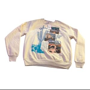 Unisex Cream Graphic Sweater‎